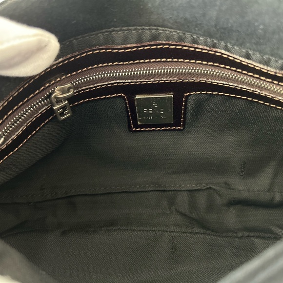 Authentic Fendi Black Suede Baguette - Picture 8 of 15